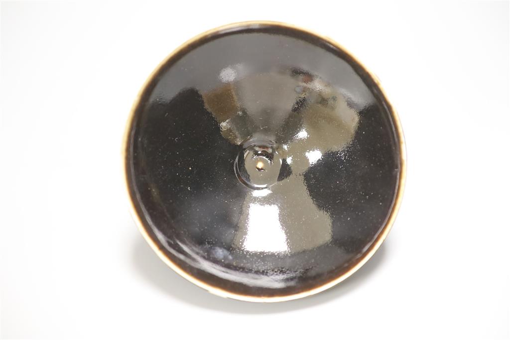 Two Chinese Henan type black glazed bowls, diameter 16cm